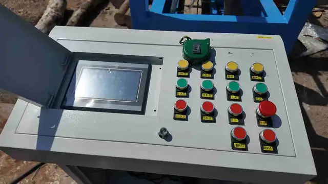 Touchscreen control panel of the LW-CS1200A cut-off saw in daily use